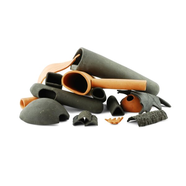 Retreats for catfish, shrimps & co.
Clay...