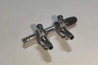 2-way air tap metal 4/6 mm for aquarium