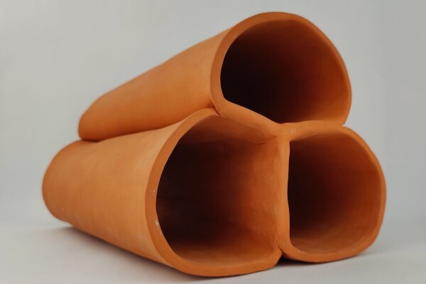 AquaKeramik axolotl cave Cave tower made of 3 tubes large terracotta small defect