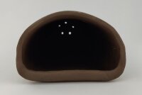 Front entrance cave catfish cave 5-9x28 cm with very small defect dark brown