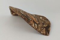 Large clay leaf as a hiding place in the aquarium