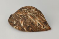 Large clay leaf as a hiding place in the aquarium