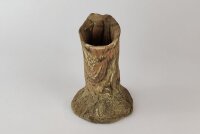Hollow trunk small made of clay for planting, as shrimp...