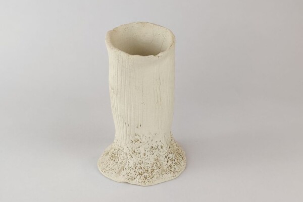 Small hollow clay stem for planting, as shrimp stem or just for decoration white H1