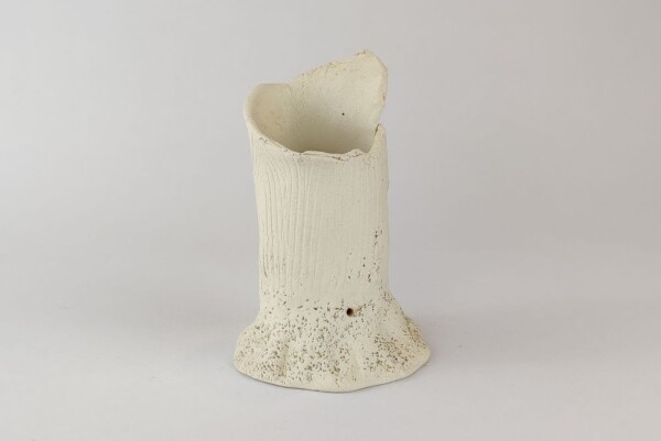 Small hollow clay stem for planting, as shrimp stem or just for decoration white H8