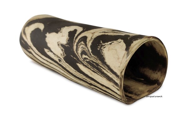 AquaKeramik catfish cave made of clay Ø approx. 80-90 mm length approx. 25 cm front entrance