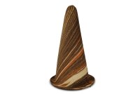 Clay discus spawning cone with gutter