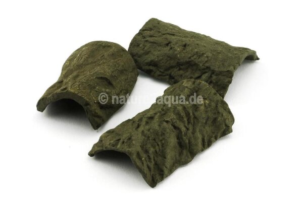 Clay Bark hiding place for aquarium 4 x 5 cm 3 pieces