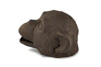 Chimpanzee head as igloo cave made of clay for small...