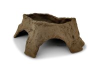 Stone cave ,Robin made of clay Entrance suitable for axolotl with planting terrace