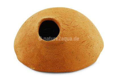 Igloo cave clay 9 cm entrance above Apistogramma terracotta Iglu-Höhle Aquarium