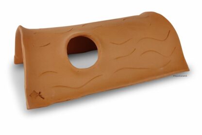 Tunnel aus Ton mit Fenstern 18 cm terracotta