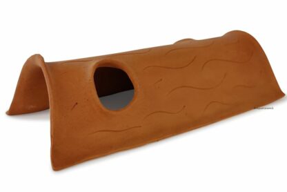 Tunnel aus Ton mit Fenstern 25 cm terracotta