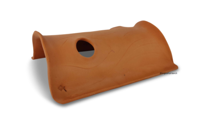 Tunnel aus Ton mit Fenstern T3 terracotta