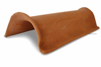 Tunnel aus Ton flach 18 cm terracotta