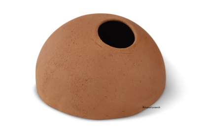 Aquakeramik Iglu aus Ton 12 cm Eingang oben Cichliden terracotta