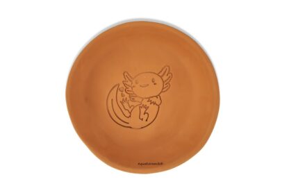 AquaKeramik Futterschale 14 cm terracotta Motiv3 Happy